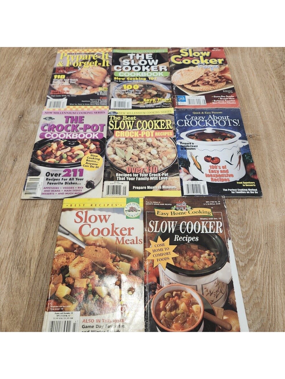 (8) Vtg Crockpot Slow Cooker Cookbook Hearty Recipe Chili Stew Meat Booklet Easy